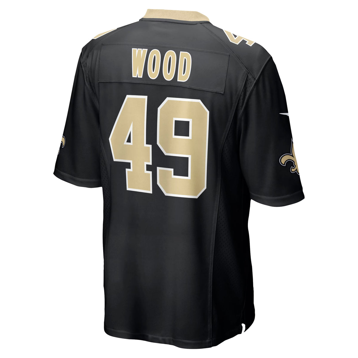 New Orleans Saints Zach Wood Black Game Jersey