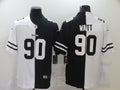 Men's Pittsburgh Steelers T.J. Watt #90 Black/White Game jersey