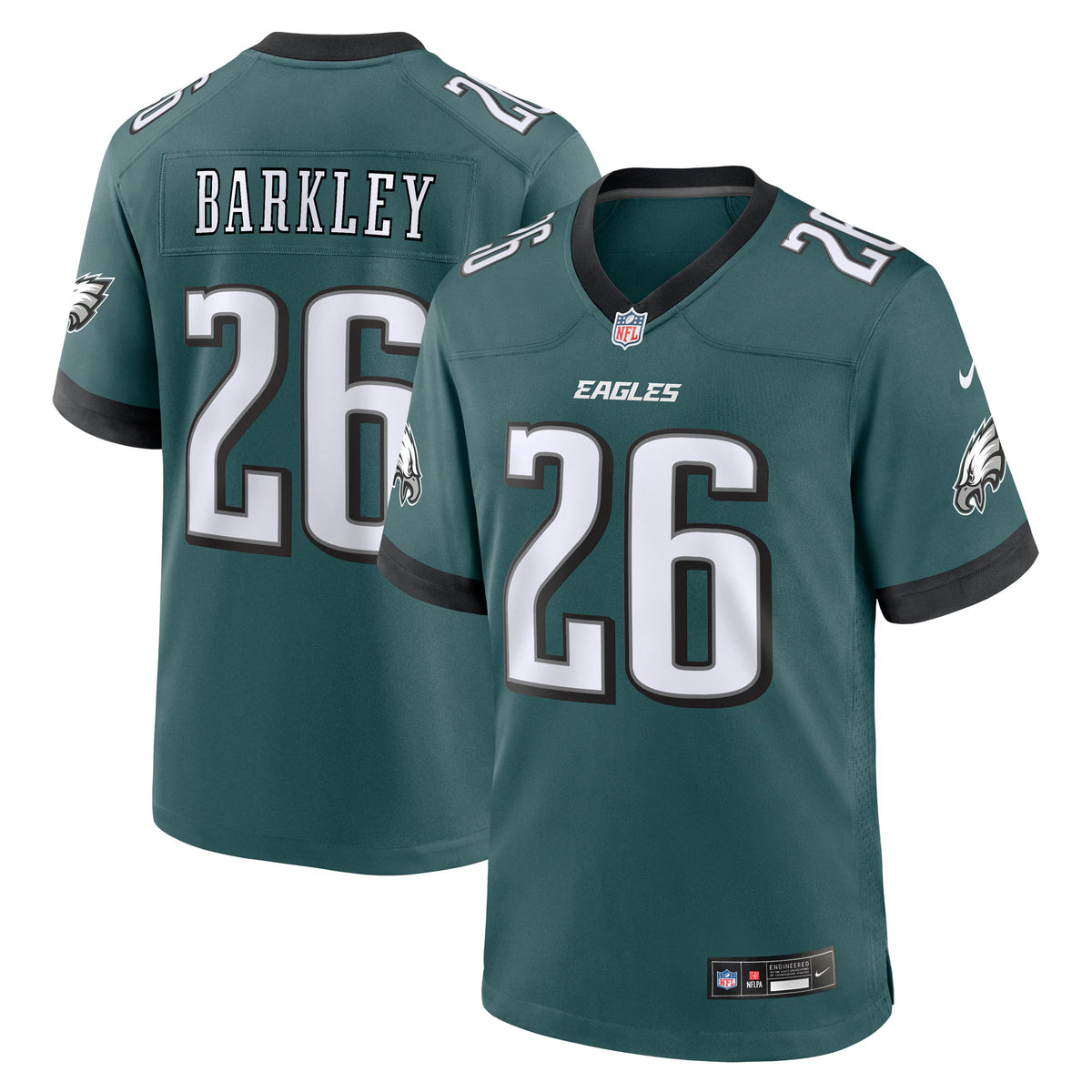 Philadelphia Eagles Saquon Barkley Midnight Green Game Player Jersey