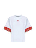 Dolce & Gabbana Women T-Shirt With Embroidered Logo And Majolica Print