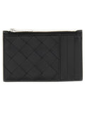 Bottega Veneta Men Woven Card Holder With Zipper