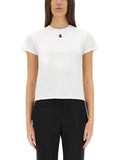 Alexander Mcqueen Women T-Shirt With "Skull" Embroidery
