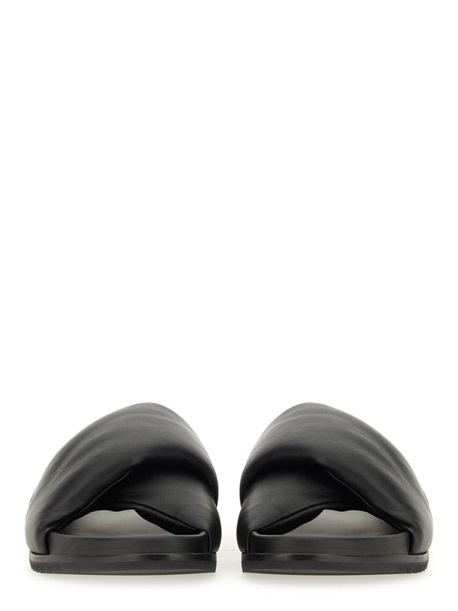 Rick Owens Men Leather Slide Sandal