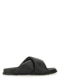 Rick Owens Men Leather Slide Sandal