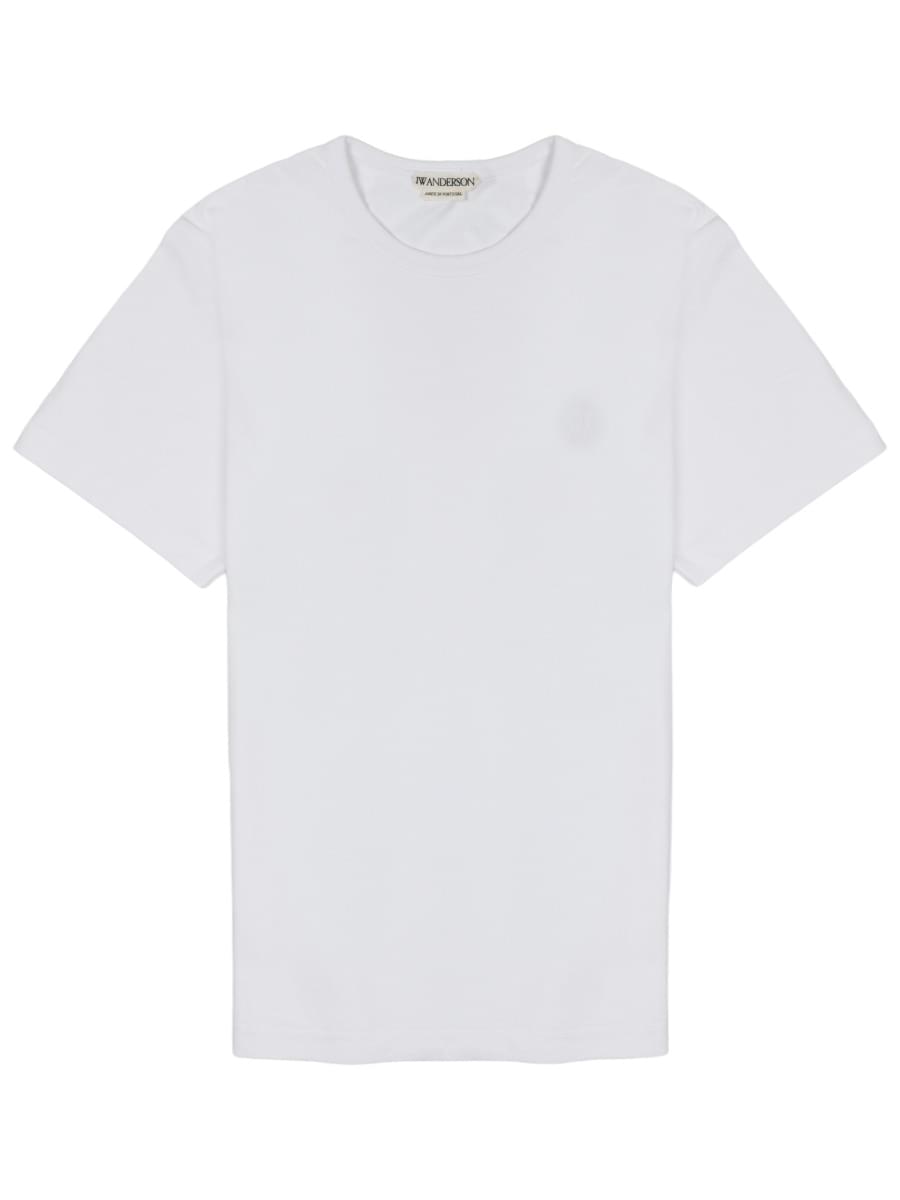 Jw Anderson Men T-Shirt Con Logo Ricamato