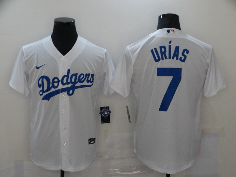 Men's Los Angeles Dodgers Julio Urias #7 White Replica Baseball jersey