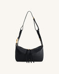 Selia Soft-Grain Crossbody Bag - Black