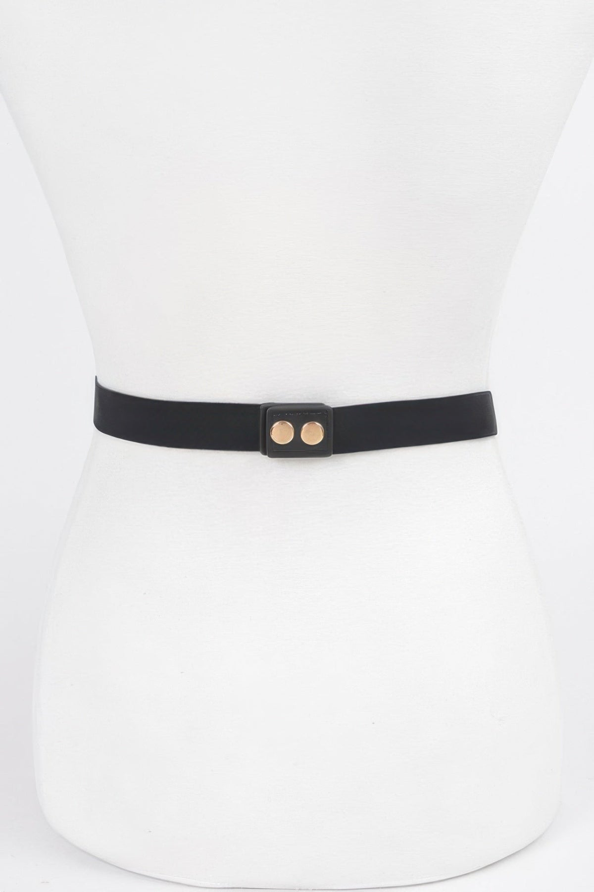 Rhinestone Metal Plate Elastic Belt