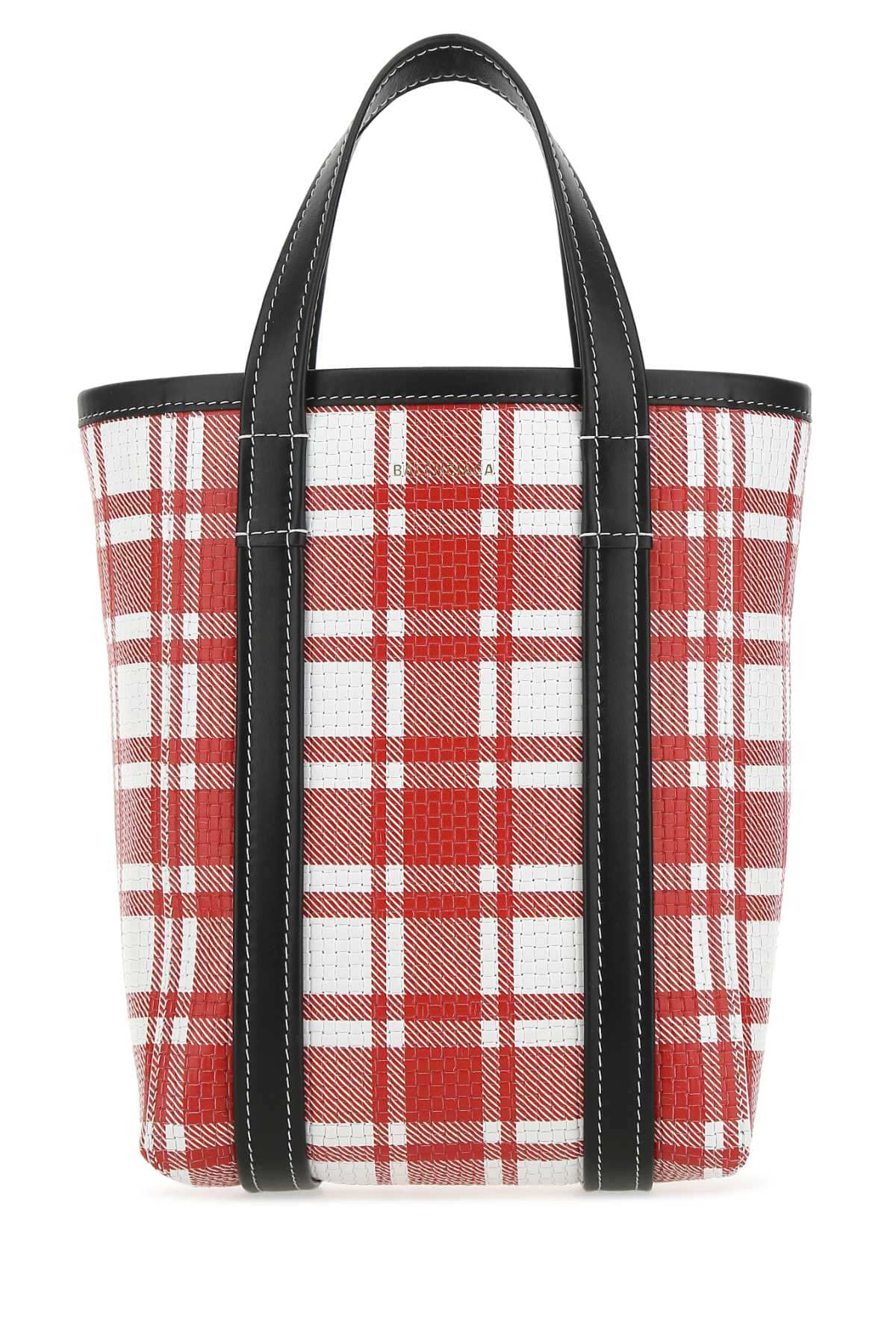 Balenciaga Women Printed Leather Small Barbes Shopping Bag