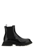 Alexander Mcqueen Women Black Leather Ankle Boots