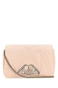 Alexander Mcqueen Women Pastel Pink Leather Mini Seal Clutch