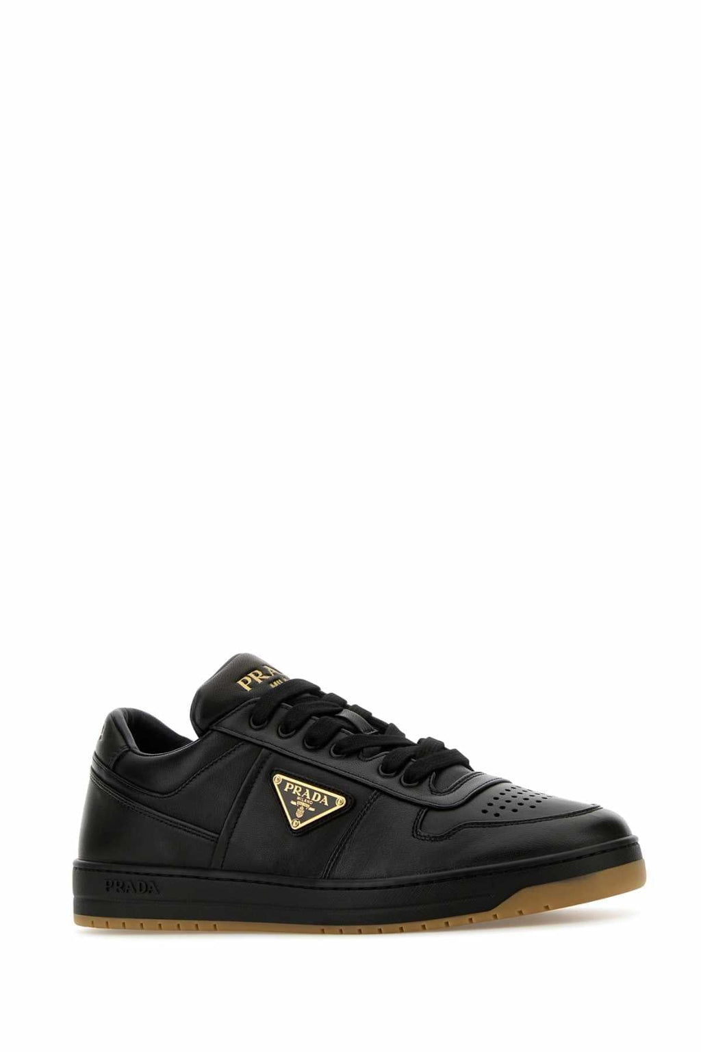 Prada Men Black Nappa Leather Downtown Sneakers