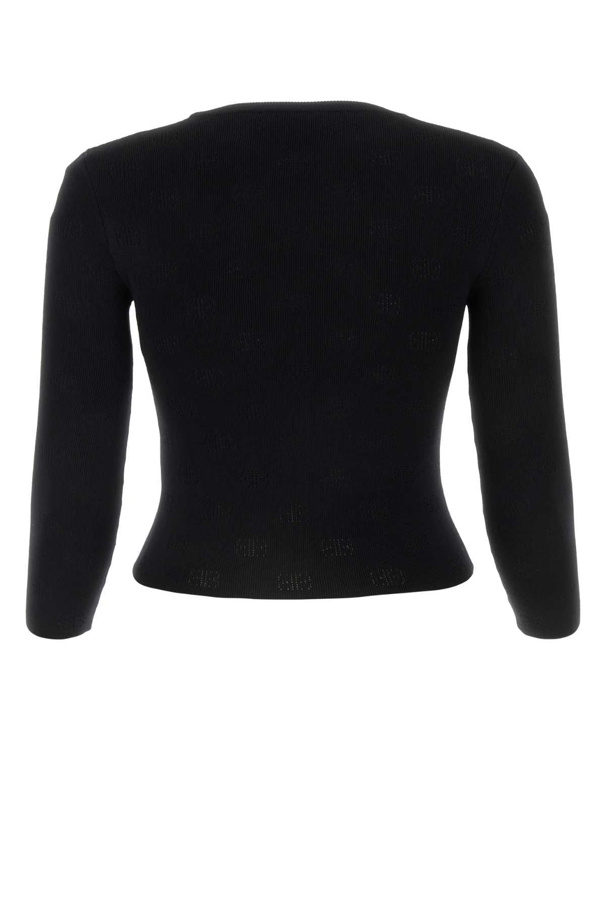Balenciaga Women Black Wool Blend Sweater