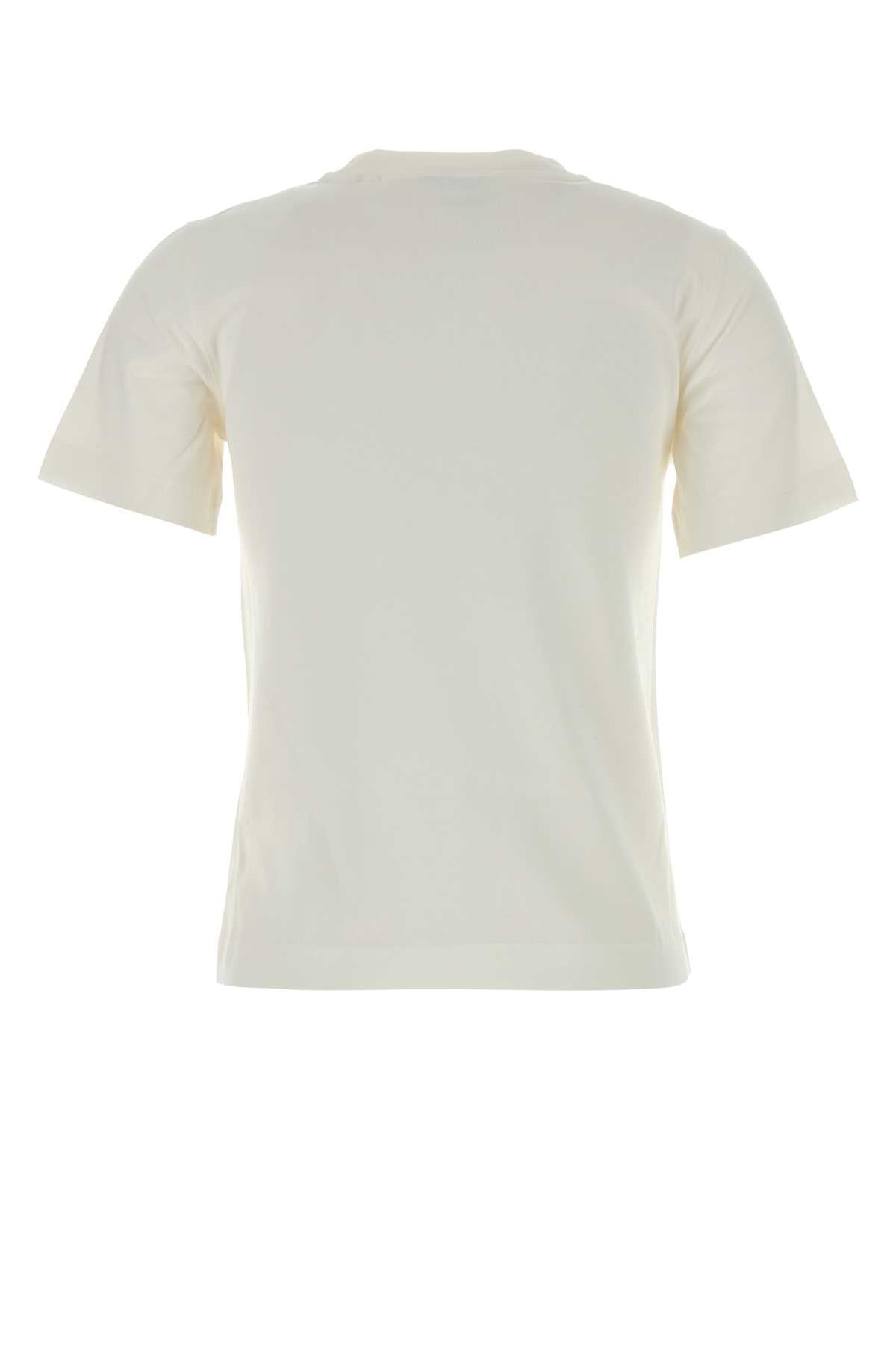 Burberry Women White Cotton T-Shirt