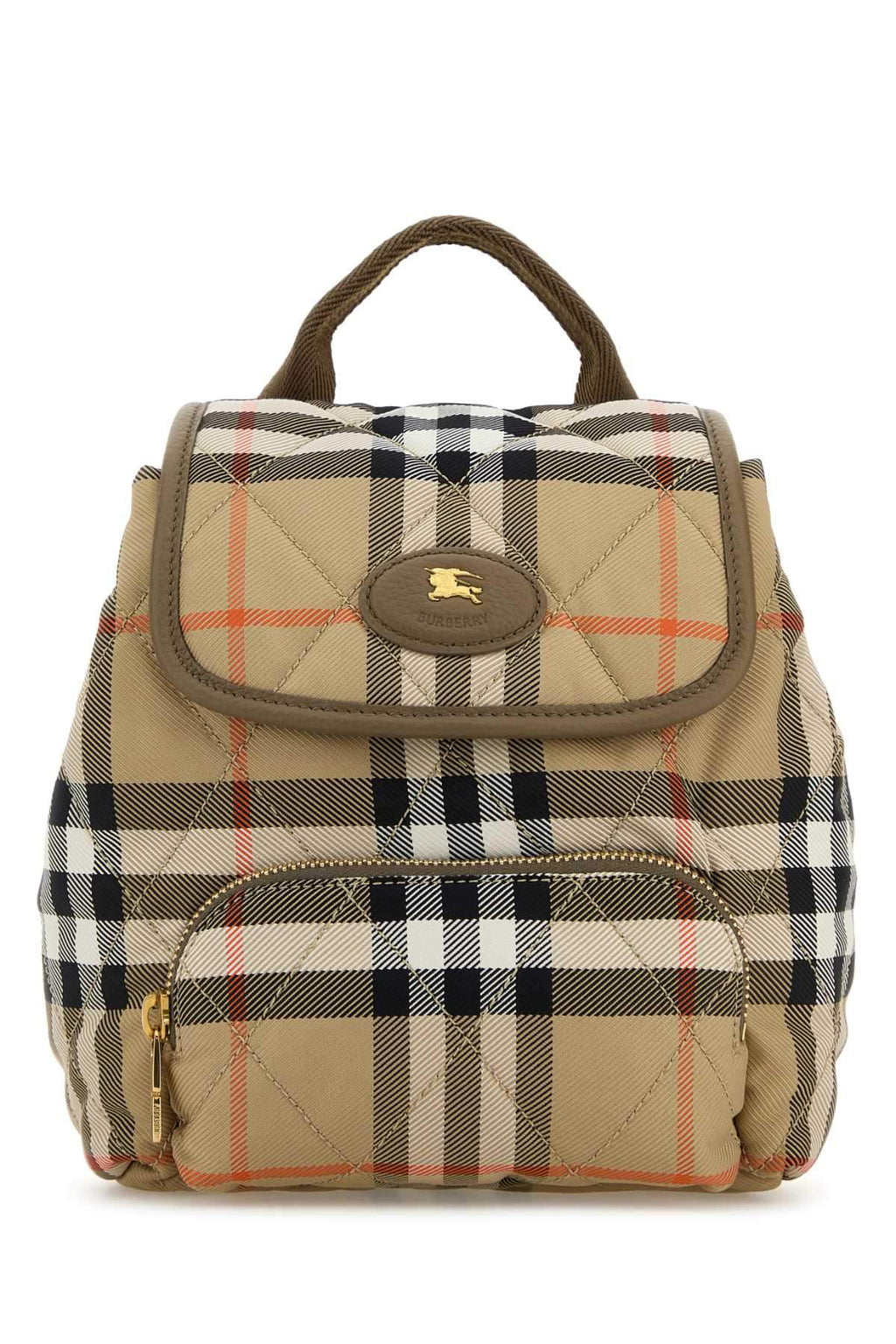 Burberry Women Embroidered Canvas Mini Horseshoe Backpack