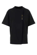 Carven Women Black Cotton Oversize T-Shirt