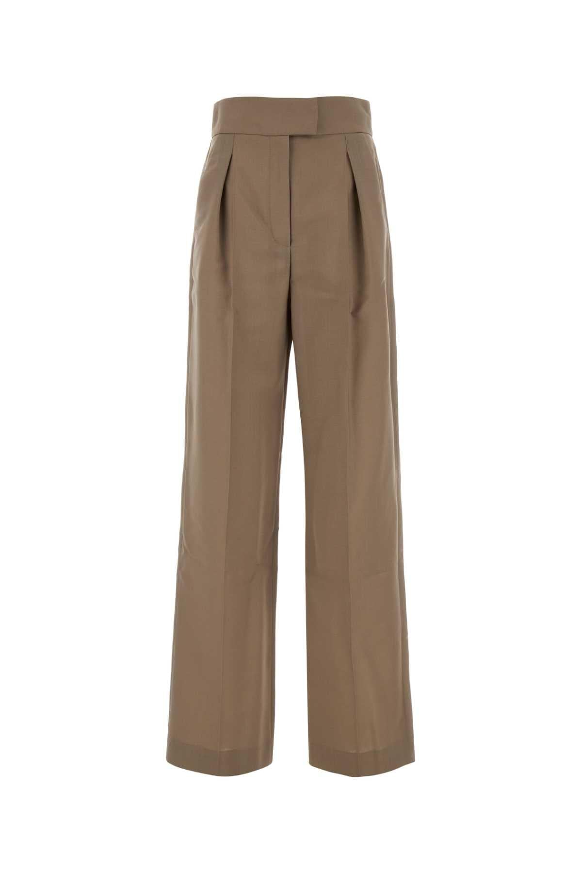 Valentino Garavani Women Cappuccino British Mohair Pant