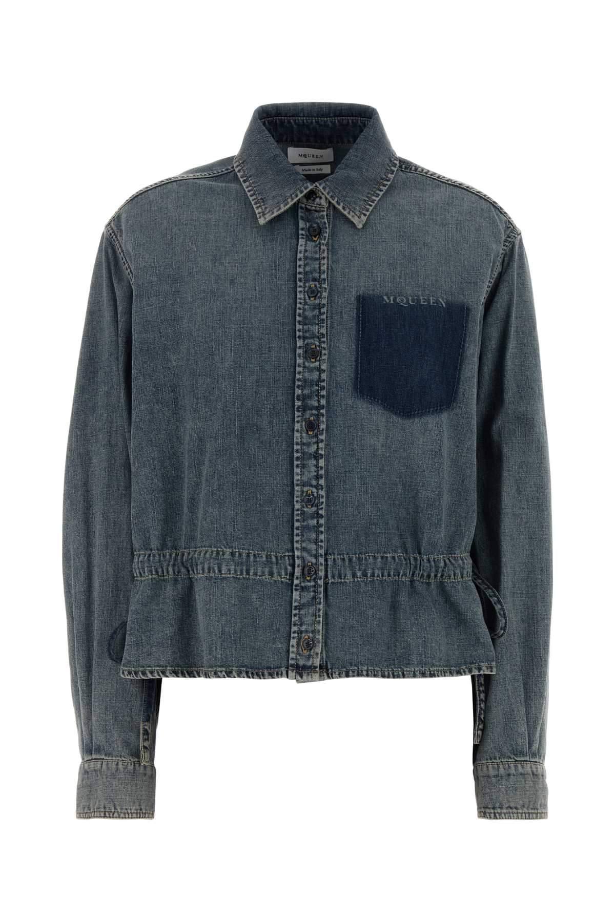 Alexander Mcqueen Women Denim Shirt