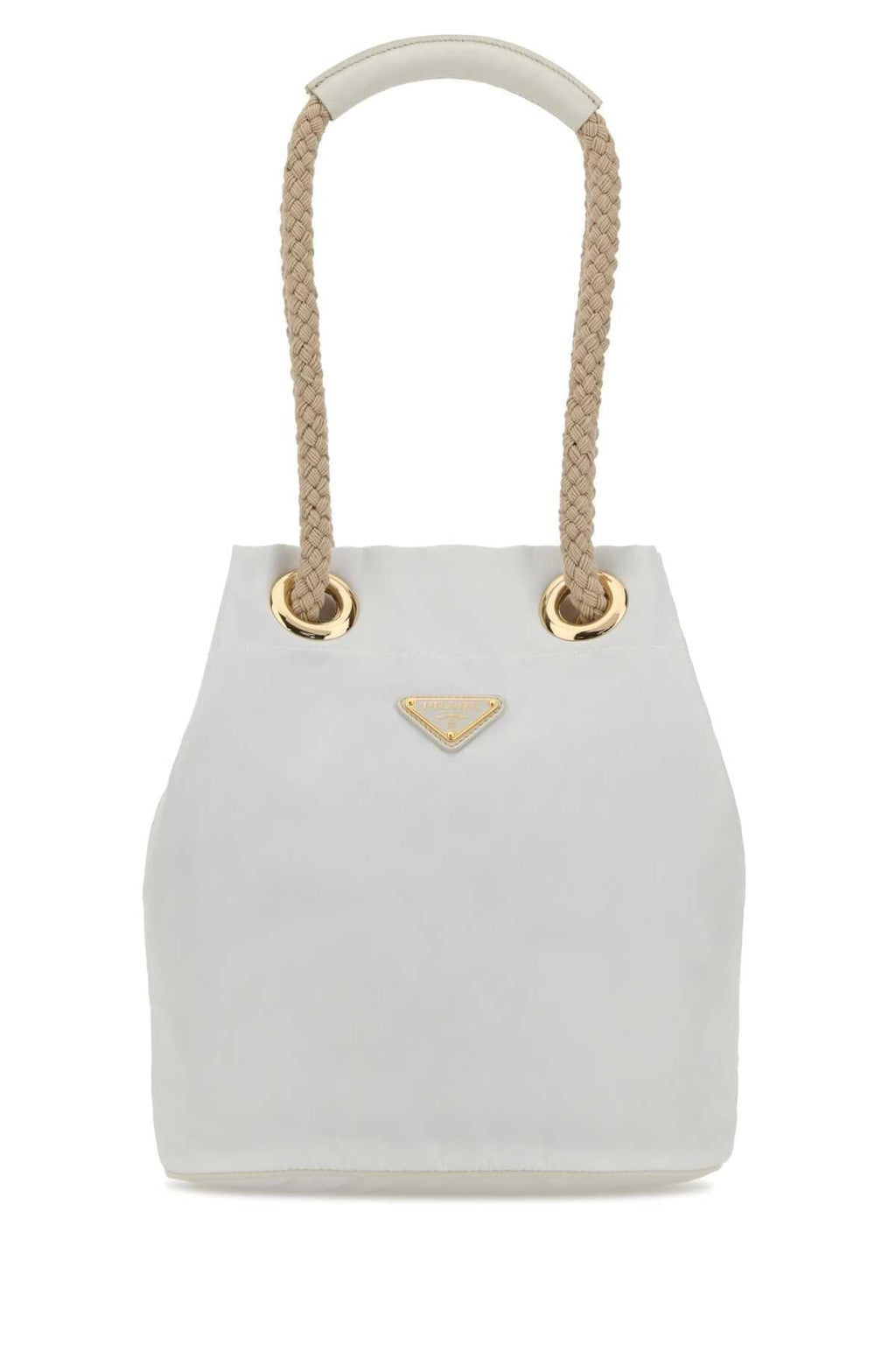 Prada Women White Re-Nylon Prada Mariner Bucket Bag