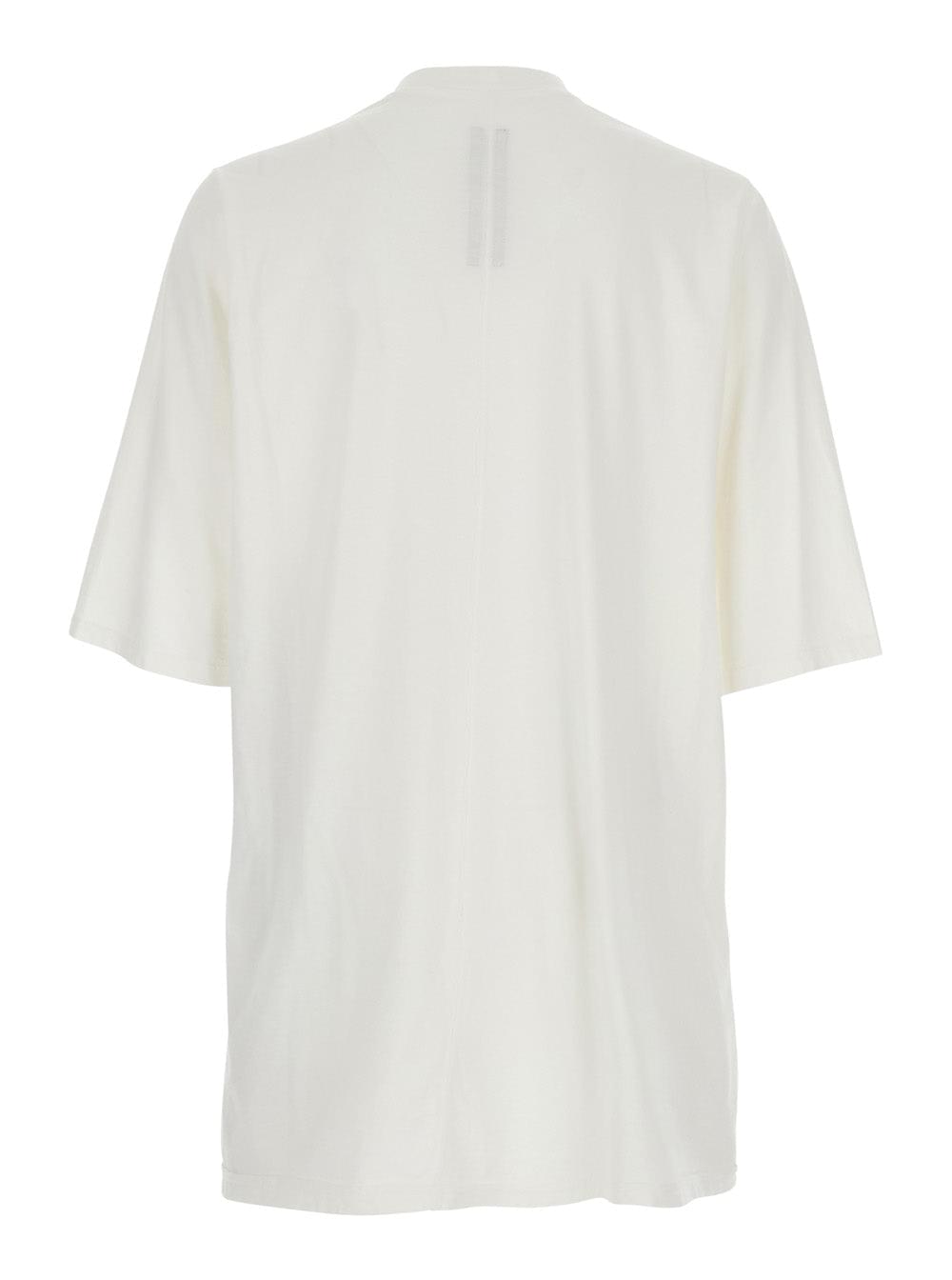 Drkshdw Men White Crew Neck T-Shirt With Maxi Print On The Front In Cotton For Men