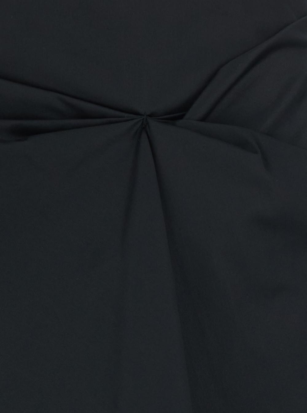 Max Mara Women Black Skirt With Bow Detail On The Front And Zip Closure On The Back In Stretch Cotton Blend For Women