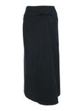 Max Mara Women Black Skirt With Bow Detail On The Front And Zip Closure On The Back In Stretch Cotton Blend For Women