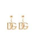 Dolce & Gabbana Women Gold Color Dg Logo Drop Earrings For Women