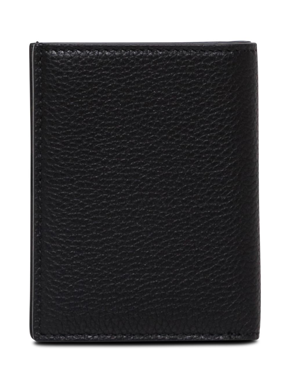 Tom Ford Men Card Holder With Logo Lettering Embossed On The Front In Grained Black Leather For Men