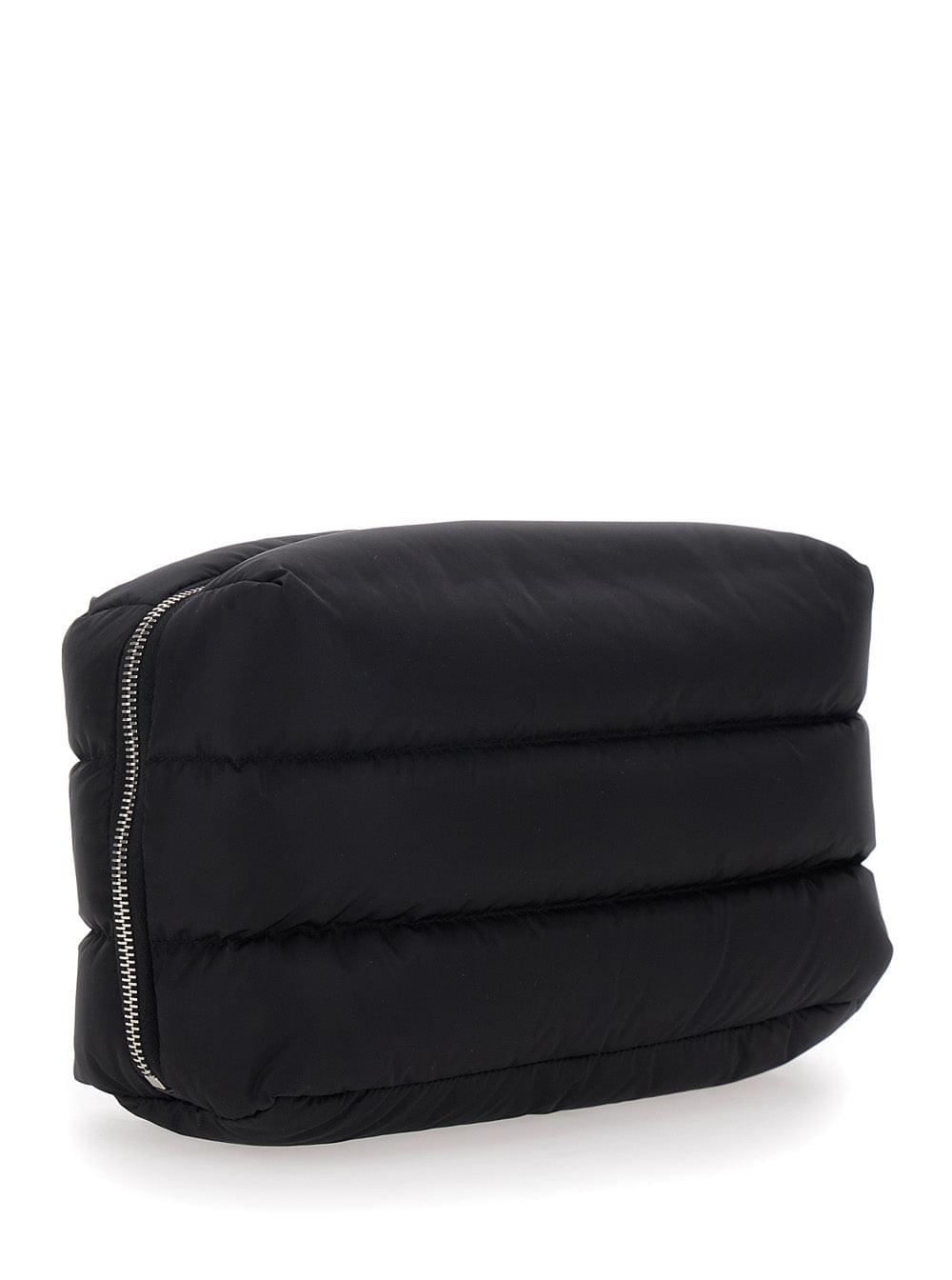 Moncler Men Clutch 'Caradoc' With Logo Patch On The Front In Black Tech Fabric For Women