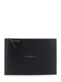 Givenchy Men 'Antigona' Black Clutch With Logo Lettering On The Front In Leather For Women