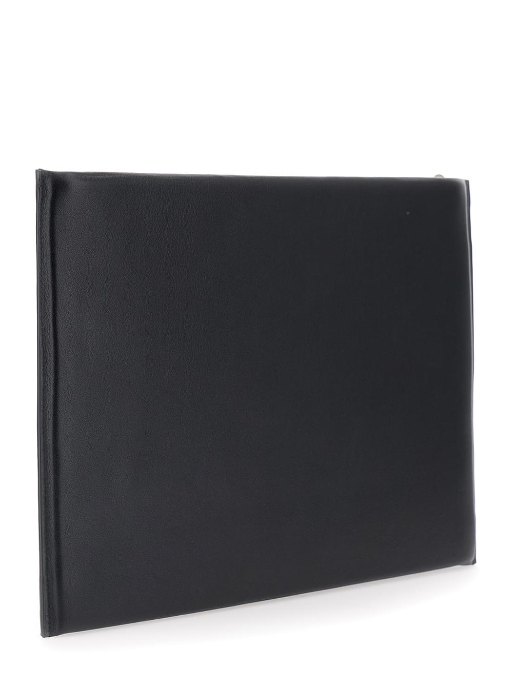 Givenchy Men 'Antigona' Black Clutch With Logo Lettering On The Front In Leather For Women
