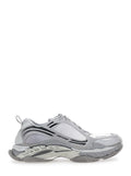 Balenciaga Men 'Triple-S 2' Grey Sneakers With Logo On The Front And Back And Worn Effect In Leather For Men