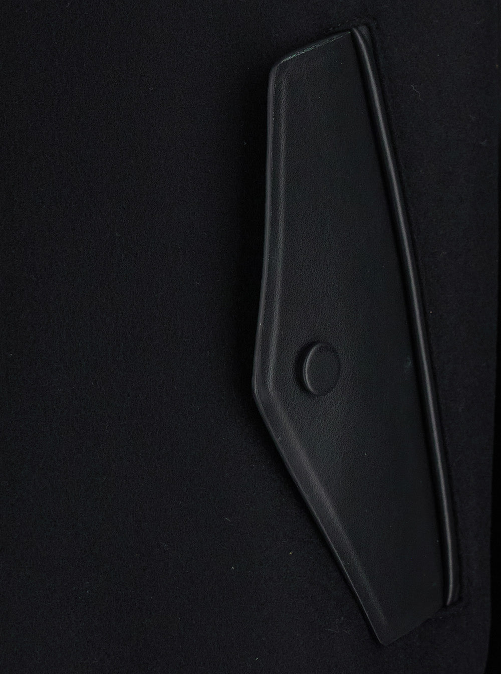 Givenchy Men Black Jacket With Bi-Color Details And Patch On The Back In Leather And Fabric For Men