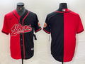 Men's San Francisco 49ers Red/Black Blank jersey Joint Edition