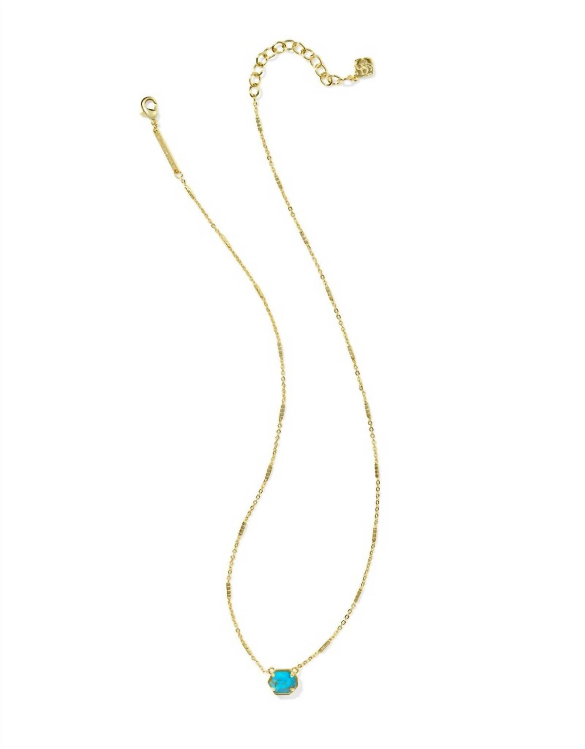 Women's Mabel Pendant Necklace In Gold Bronzed Veined Turquoise