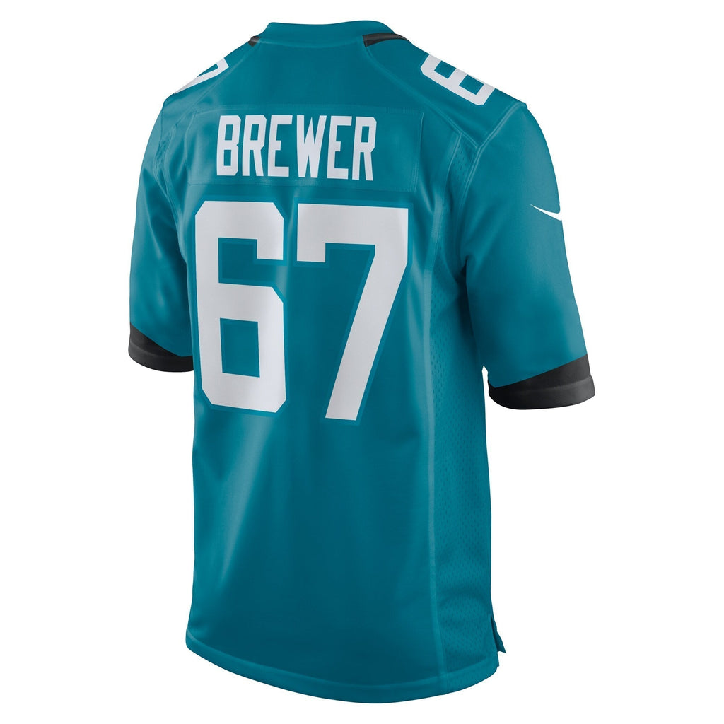 Chandler Brewer Jacksonville Jaguars Nike  Game Jersey -  Teal