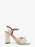 Valentino Garavani Women Vg Annet Leather Sandals With Metal Vlogo