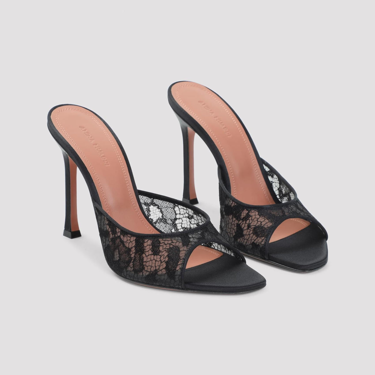 Amina Muaddi Alexa Lace Slipper Women