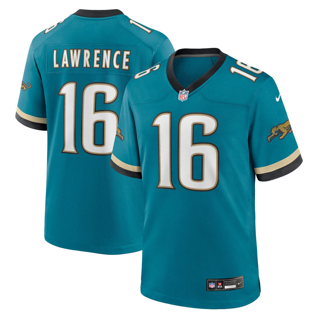 Jacksonville Jaguars Trevor Lawrence Teal Prowler Throwback Player Game Jersey