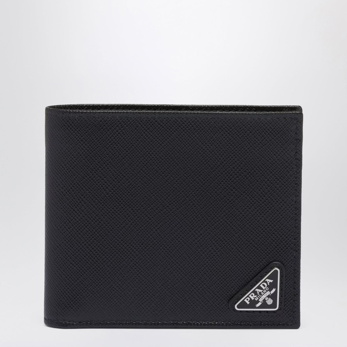 Prada Black Leather Wallet Men