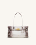 Yara Shoulder Bag - White Croc