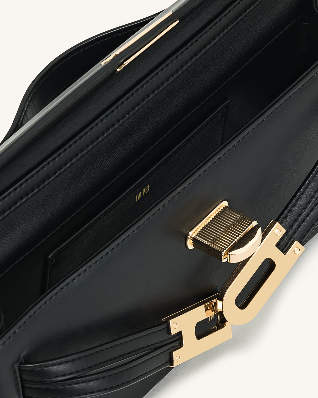 Bria Structured Top Handle Bag - Black