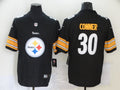 Men's Pittsburgh Steelers #30 James Conner Black Game Player jersey