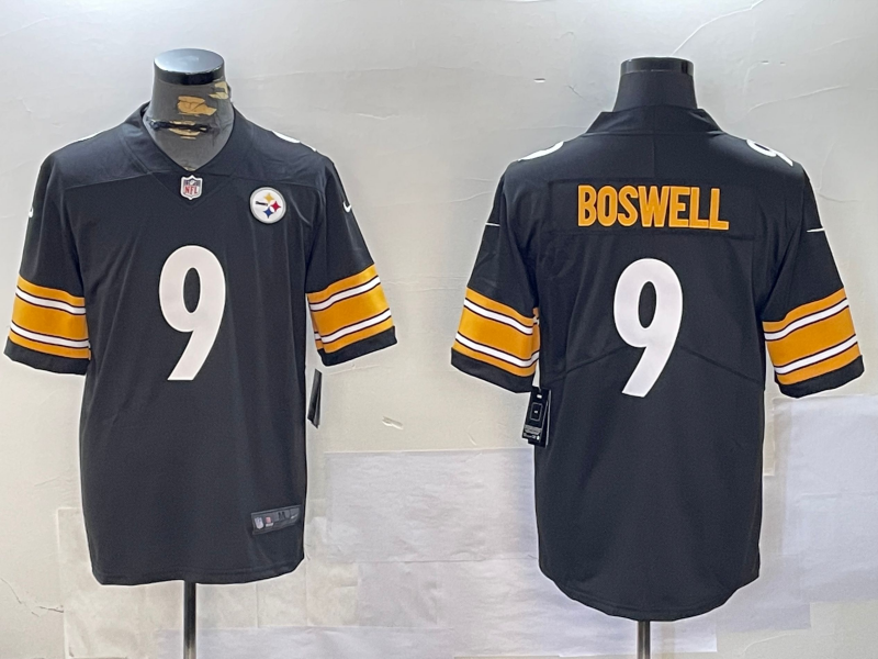 Men's Pittsburgh Steelers Chris Boswell #9 Black Game jersey