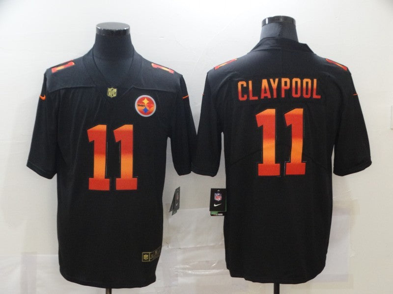 Men's Pittsburgh Steelers #11 Chase Claypool Black Game jersey