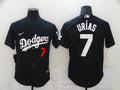 Men's Los Angeles Dodgers Julio Urias #7 Black Stitched jersey