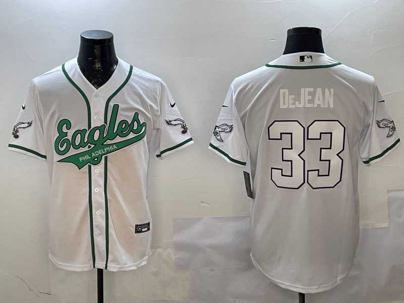 Men's Philadelphia Eagles Cooper DeJean #33 White Player jersey