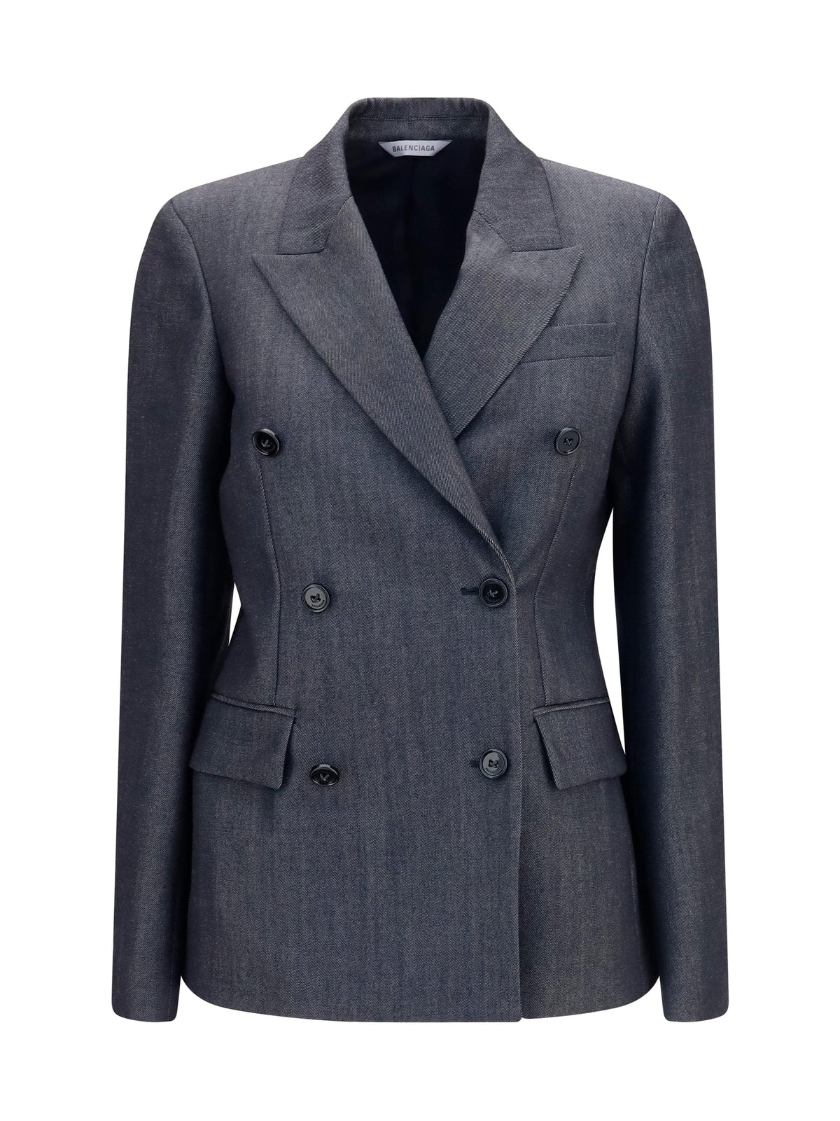 Balenciaga Women Double-Breasted Wool Blazer