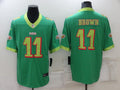 Men's Philadelphia Eagles A.J. Brown #11 Kelly Green City Edition Game jersey