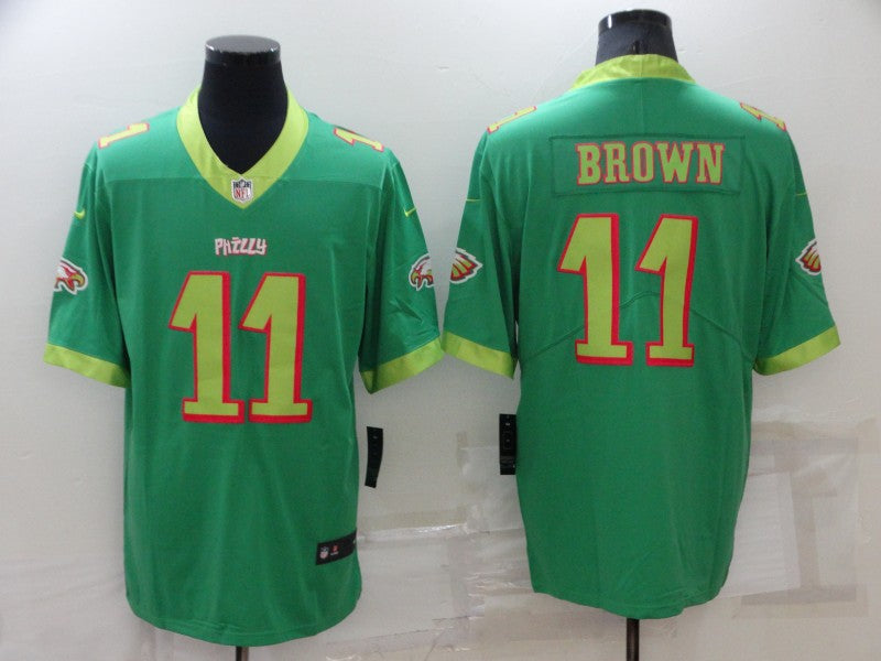 Men's Philadelphia Eagles A.J. Brown #11 Kelly Green City Edition Game jersey